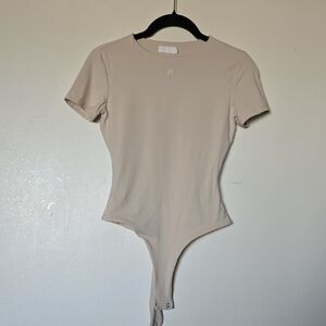 Meshki Nude Short Sleeve Bodysuit